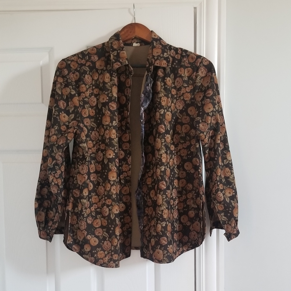 Rose print top